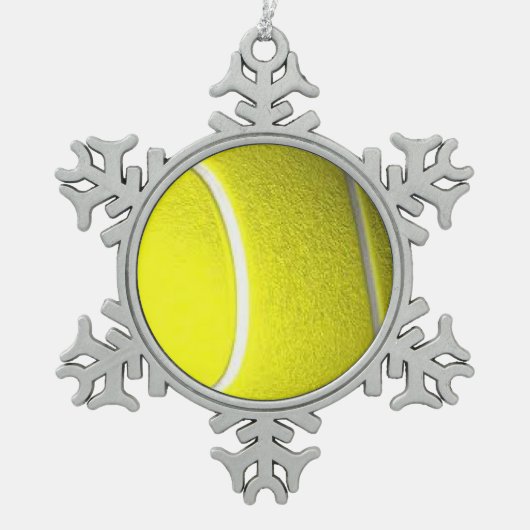 Tennis Ball Tin Sneeuwvlok Ornament (Voorkant)