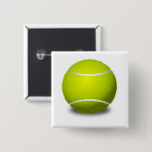 Tennis Ball Vierkante Button 5,1 Cm (Voorkant /achterkant)