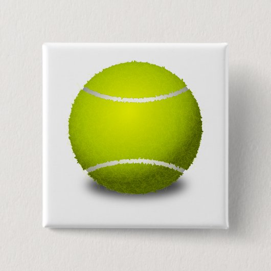Tennis Ball Vierkante Button 5,1 Cm (Voorkant)