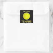 Tennis ball vierkante sticker (Tas)