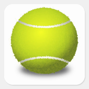 Tennis Ball Vierkante Sticker