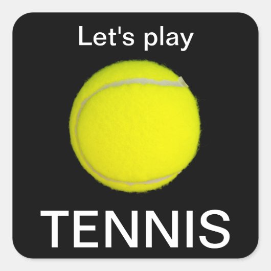 Tennis ball vierkante sticker (Voorkant)