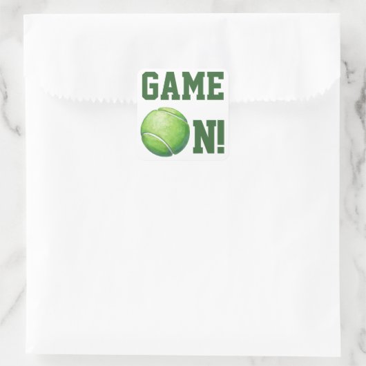 Tennis Ball Vierkante Sticker (Tas)