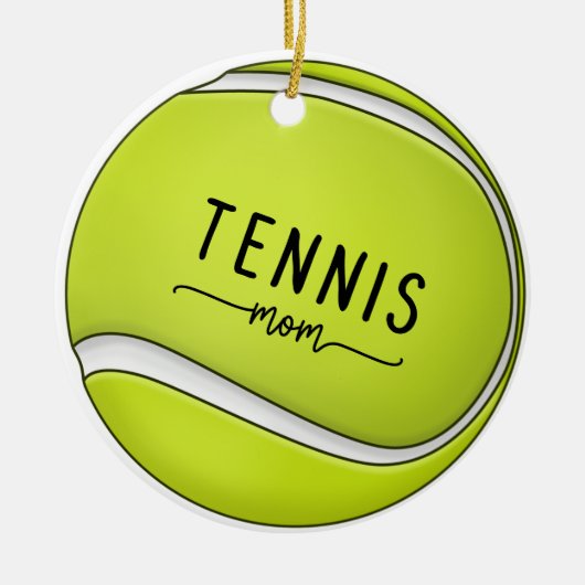 Tennis ball voor Tennis mama mama Keramisch Ornament (Voorkant)