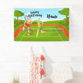 Tennis Ball voor Tennis Player Birthday Party Spandoek (Insitu)