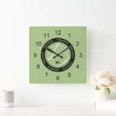 Tennis Ball Wall Clock Black Accents Vierkante Klok (Huis)