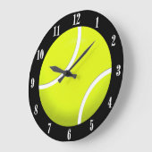 Tennis Ball Wall Clock met witte cijfers Grote Klok (Hoek)