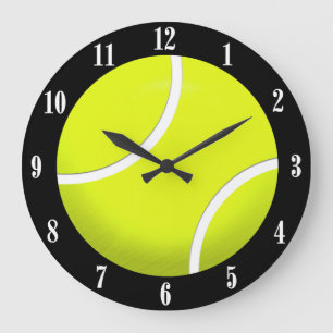 Tennis Ball Wall Clock met witte cijfers Grote Klok
