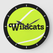 Tennis Ball - wandklok met naam aangepast team