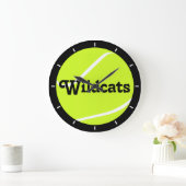 Tennis Ball - wandklok met naam aangepast team (Huis)