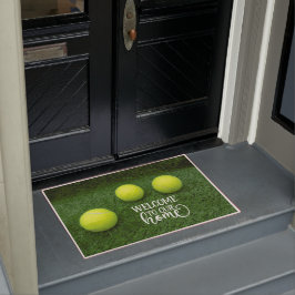 Tennis ball Welkom thuis Deurmat