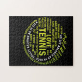 Tennis Ball Word Cloud Cool Tennis-spelers Legpuzzel (Horizontaal)