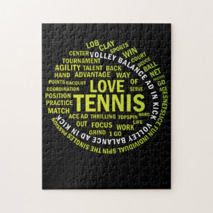 Tennis Ball Word Cloud Cool Tennis-spelers Legpuzzel