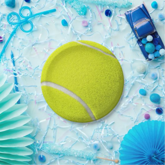 Tennis Ball Yellow Sports Team Papieren Bordje (Feest)