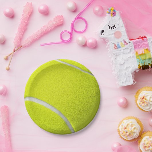 Tennis Ball Yellow Sports Team Papieren Bordje (Feest)