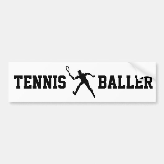Tennis Baller Bumpersticker (Voorkant)