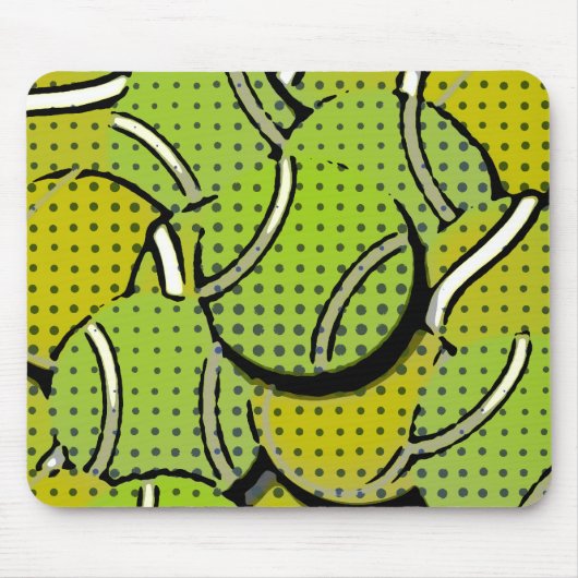 Tennis Balls Abstract collage Muismat (Voorkant)