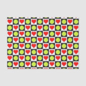 Tennis Balls & Hearts Patroonpapier Tissuepapier (Voorkant)