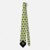 Tennis Balls Pattern | Monogram sport Stropdas (Voorkant)