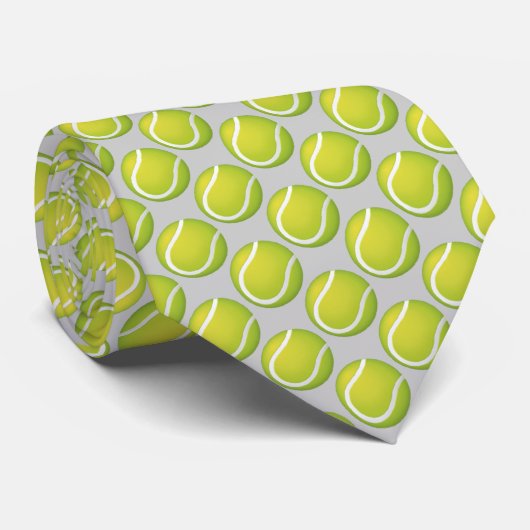 Tennis Balls Pattern | Sport Stropdas (Opgerold)