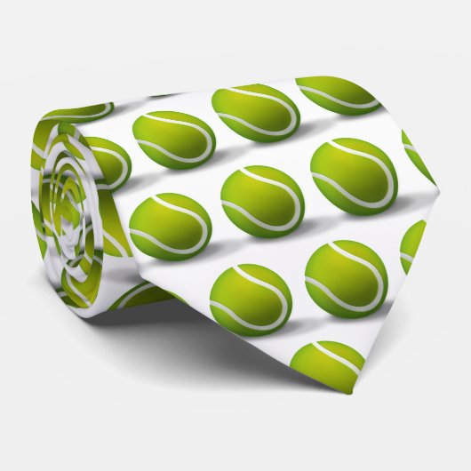 Tennis Balls Pattern | Sportcadeau Stropdas (Opgerold)