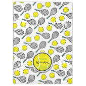 Tennis Balls Racquet Coach NAME Klembord (Achterkant)