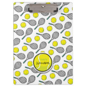 Tennis Balls Racquet Coach NAME Klembord (Voorkant)