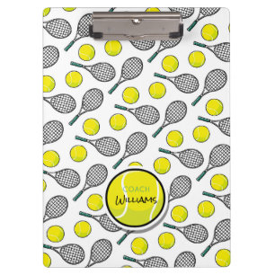 Tennis Balls Racquet Coach NAME Klembord