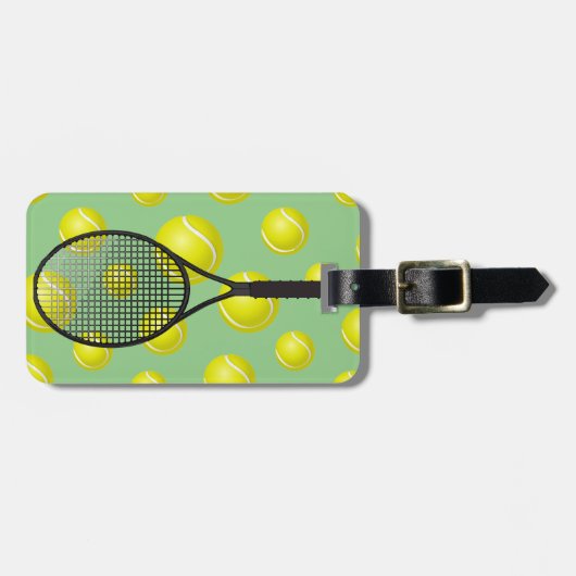 Tennis Balls Racquet Design Bagagelabel (Voorkant horizontaal)