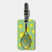 Tennis Balls Racquet Design Bagagelabel (Voorkant verticaal)