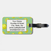 Tennis Balls Racquet Design Bagagelabel (Achterkant horizontaal)