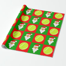 Tennis Balls & Santa Tennis Player Kerstmis