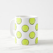 Tennis Balls Seamless Pattern \ Koffiemok (Voorkant links)