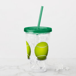 Tennis Balls Sports Acrylic Tumbler Acryl Drinkbeker