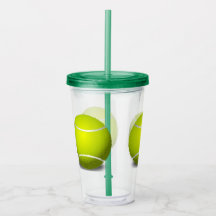 Tennis Balls Sports Acrylic Tumbler