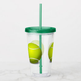 Tennis Balls Sports Acrylic Tumbler Acryl Drinkbeker