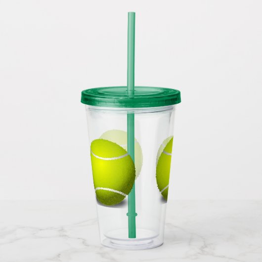 Tennis Balls Sports Acrylic Tumbler Acryl Drinkbeker (Voorkant)