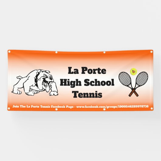 Tennis-banner van de middelbare school spandoek (Horizontaal)