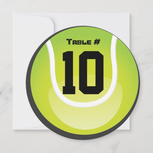 TENNIS Bar/Bat Mitswa Rondetafel plaatskaartje Kaart (Voorkant)