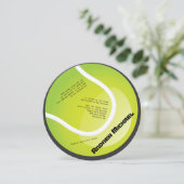 TENNIS Bar Bat Mitzvah Round Invision Kaart (Staand voorkant)