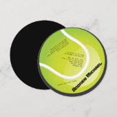 TENNIS Bar Bat Mitzvah Round Invision Kaart (Voorkant / Achterkant)