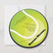 TENNIS Bar Bat Mitzvah Round Invision Kaart (Voorkant)