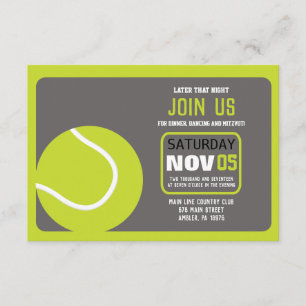 Tennis Bar Mitzvah Invitation Response Party Kaart