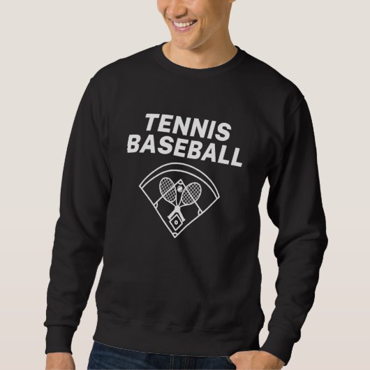Tennis Baseball Fun Game for All Ages Perfect Outd Trui (Voorkant)