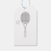 Tennis Bat & Ball Gift Label Cadeaulabel (Voorkant)
