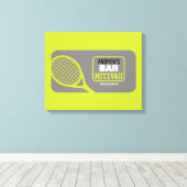 TENNIS Bat Bar Mitzvah Aanmelden Geheugenbord Canvas Afdruk (Insitu (Houten vloer))