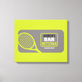TENNIS Bat Bar Mitzvah Aanmelden Geheugenbord Canvas Afdruk (Voorkant)