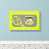 TENNIS Bat Bar Mitzvah Aanmelden Geheugenbord Canvas Afdruk (Insitu (Houten vloer))