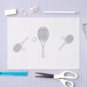 Tennis Bat en Ball Tissue Paper Tissuepapier (Craft)