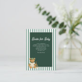 Tennis Bear Baby Shower Books For  Informatiekaartje (Staand voorkant)